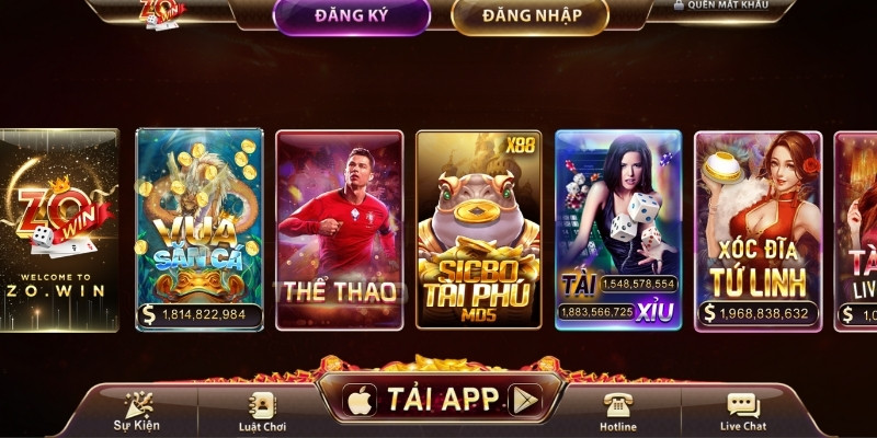 Trang chủ 10 ZOWIN - Ngôi vương số 1 tại thị trường cá cược